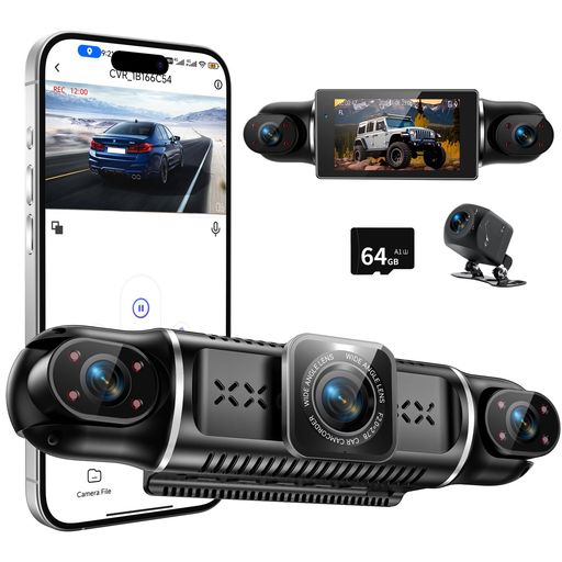 4カメラ ドライブレコーダー 360度 WiFi搭載 ドラレコ前後カメラ 小型 360度全方位保護 2K スーパー暗視 24時間駐車監視 ループ録画 Gセンサー緊急録画 赤外線暗視 車載カメラ 64GB SDカード付&hellip;｜Ilmondomall