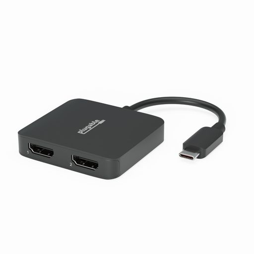 PlugableUSB-CデュアルHDMI取り替えっこアダプターMST相応う2台の4K60サイクル管するを繋ぎ合わせるWindowsChromebook用１番ウッド採り上げる不必要