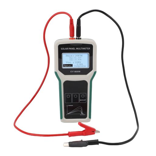 EY1800WソーラーパネルマルチメーターMPPT20-120Vテスターを備えたLCDパワーポイント&電圧検出、自動/マニュアルモード、ソーラー駆動メーターツールのためのバックライト