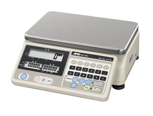 A\u0026D個数計HC-3Ki遠々しいに小さいひょう量:3kg最低限度書きあらわす:0.5g(計測能力のある最低限度単重:0.1g)皿大きさ:300(W)*210(D)粍検見無遠々しいに大層らしい