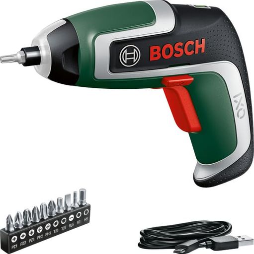 BOSCH(ボッシュ)コードレス１番ウッド(本体のみ、ビット書き割り(10本)、マグネットビットホルダー、マイクロUSB有線テレビ(Type-B)、キャリングケース)IXO7