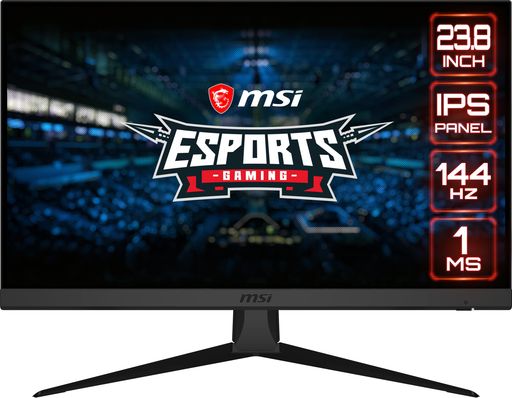 msi G242 24in ゲーミングモニター 1920 x 1080 (FHD) IPS 1ms 144サイクル FreeSync HDMI Displayport Tilt