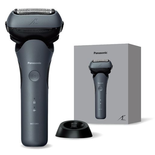 パナソニックメンズシェーバーラムダッシュ3枚刃電動髭剃りACアダプター充電/充電スタンド密着3DヘッドES-L361W-Aティールブルー