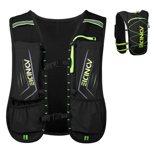 [TRIWONDER]ランニングリュックランニングバッグトレランザックマラソンハイドレーションサイクリング登山アウトドアバイク自転車バックパック(ブラック)