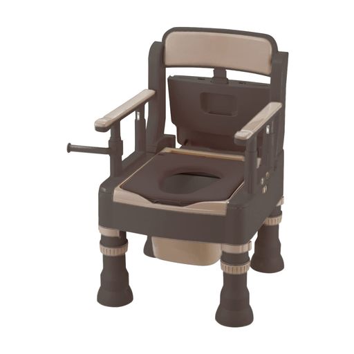 リッチェルポータブルトイレきらくMY型45613(ヤワラカ)暗然たる赤銅色