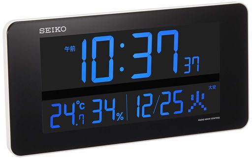セイコークロック(Seiko Clock) セイコー クロック 掛け時計 置き時計 兼用 電波 デジタル 交流式 カラー液晶 シリーズC3 白 DL208W SEIKO|Ilmondomall
