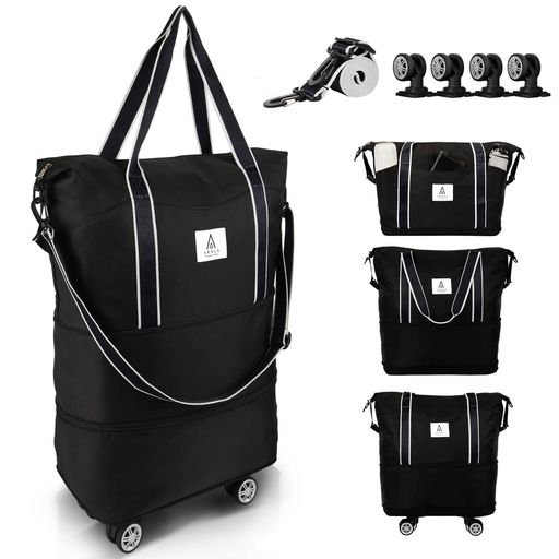 [Arxus]キャスター付きボストンバッグcarryonluggageキャリーバッグ機内持ち込み防災折りたたみ25L～55L