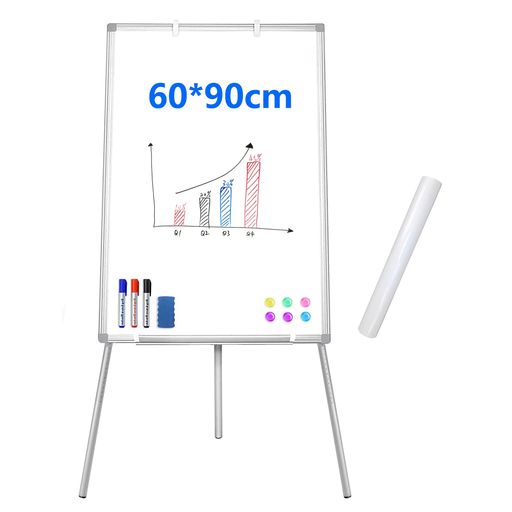 Putenahotoホワイトボードイーゼル型60x90cm三脚スタンド式高さ調整可折りたたみ式磁石対応A1対応用紙25枚付属家庭・オフィス・教育用(適格請求書発行可)