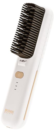 SOSEKI BEAUTY LITGLOSS(ホワイト) リトグロス ソセキビューティー ヒートブラシ コードレス ヘアアイロンブラシ ブラシアイロン 3Dフィットブレード とかすだけでスタイリング 海外対応 モロッ…|Ilmondomall