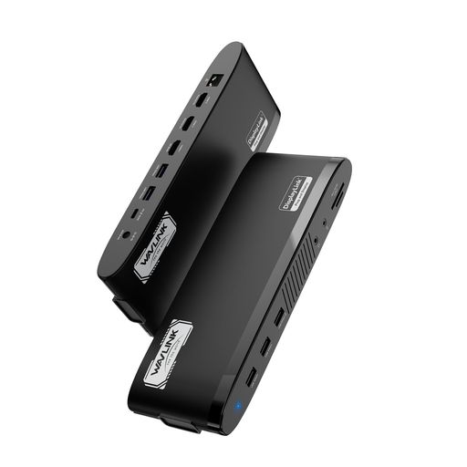 WAVLINKユニバーサルデュアル2K/4Kディスプレイリンクドッキングステーション、USB-Cラップトップドック、MacM1/M2/M3/M4およびWindows対応、100W充電、HDMI3ポート、USBポート