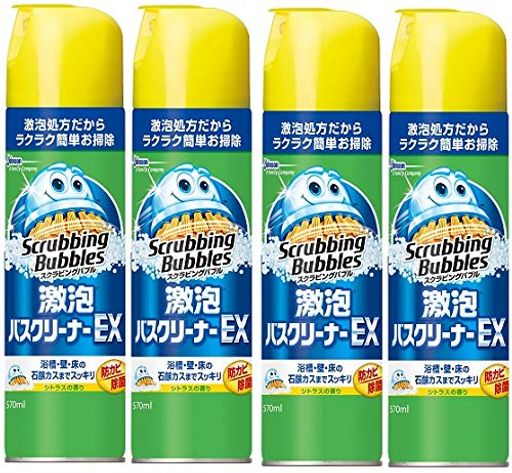 【まとめ買い】スクラビングバブル 激泡バスクリーナーEX エアゾールタイプ 570mlx4個｜Ilmondomall 10,313円
