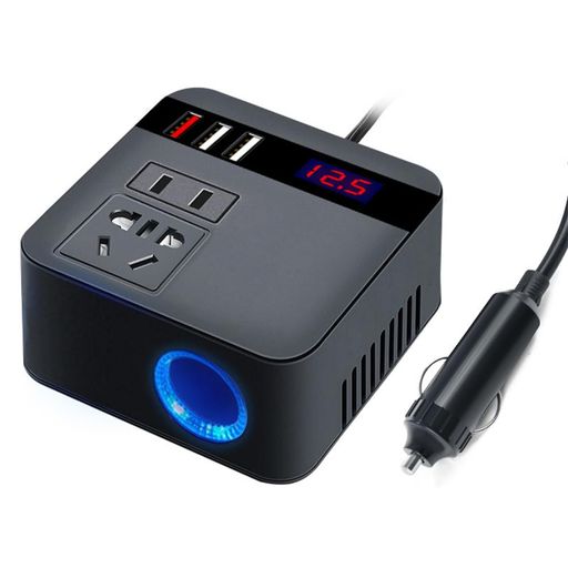 車載インバーター12V/24V対応AC110Vに変換120Wシガーソケットシガーソケットコンセント変換車載USB高速充電電源コンパクト小型持ち運び車載充電器電源タップ停電キャンプアウトドア車中泊…