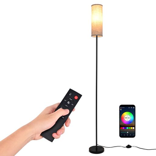 Nilightフロアライトフロアランプ間接照明フロアスタンドスマホン制御LEDランプRGBリモコンコントロール照明器具無段階調光調色組み立て式電球付き