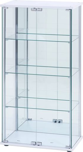 不二貿易 コレクションケース フィギュアケース 4段 幅60.5x奥行36.5x高さ120cm ホワイト ワイドタイプ 背面ミラー 組立商品 72799｜Ilmondomall