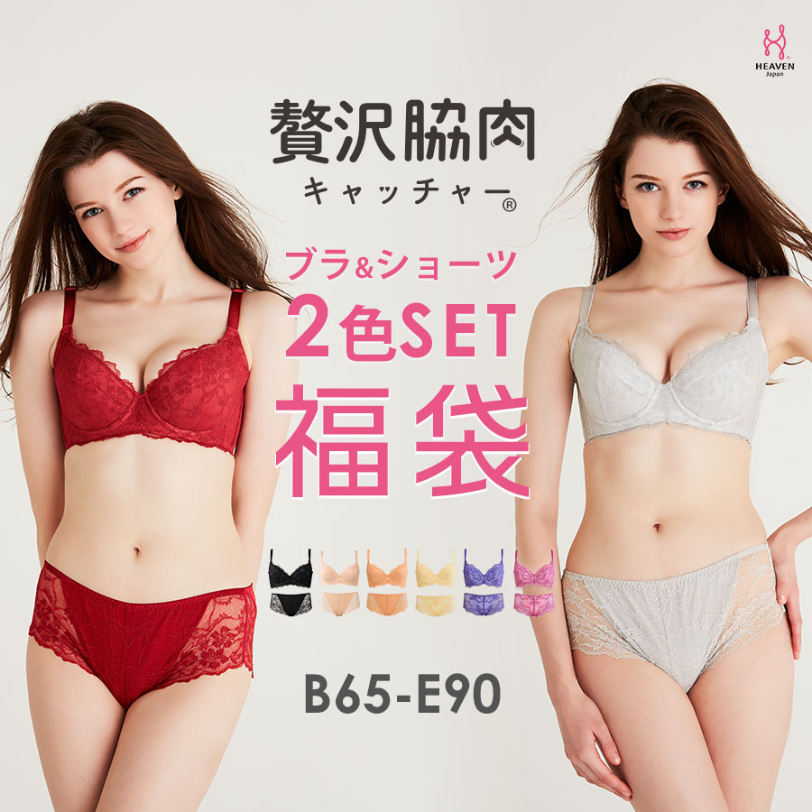 楽天市場 返品交換0円 ブラ ショーツ2色set 贅沢脇肉キャッチャー Happybag 流れる脇肉をバストへ 育乳ブラ ブラジャー 補正下着 ショーツ バストアップブラ バストアップ 脇肉 セット いくにゅうぶら はみ肉 脇高 寄せ 上げ 黒 ブラショーツ 垂れ 乳 背肉 スッキリ