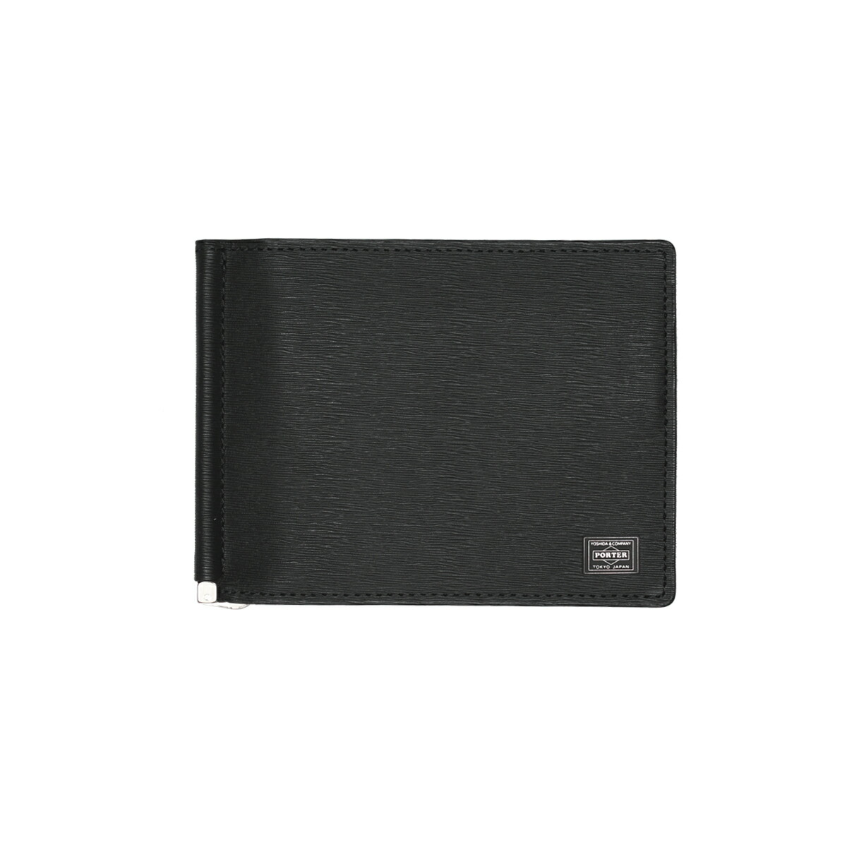 ポーター PORTER ポーターカレント CURRENT 吉田鞄 マネー クリップ 二つ折り 財布 HALF FOLD MONEY CLIP カード 紙幣 定期 PASMO SUICA パスモ スイカ 通勤 通学 電車 バス ビジネス スーツ シンプル スリム MADE IN JAPAN 日本製 lyd05202215-0010 BLACK ブラック 黒