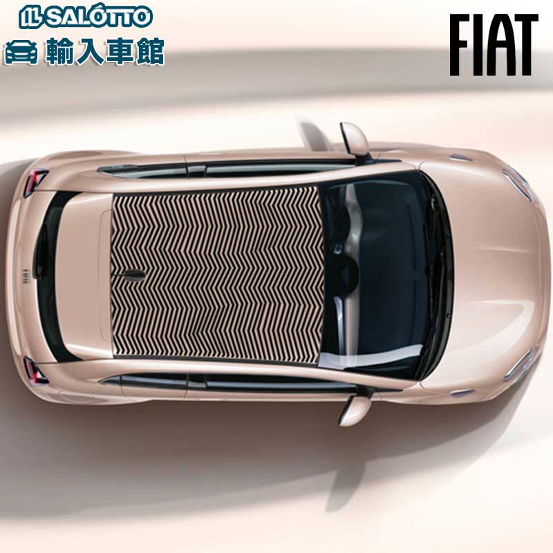【 FIAT 純正 】 ルーフ デカール シェブロン 500e ブラック 山型 縞 幾何学 シール ステッカー Chevron Optical 黒 フィアット オリジナル アクセサリー