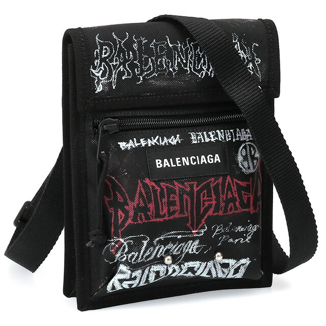 BALENCIAGA　エクスプローラー　ショルダーバッグ　ナイロン　黒 バレンシアガエクスプローラー クロスボディバッグ 黒 ユニ