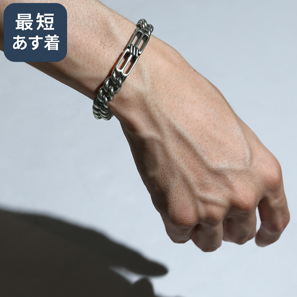 【新品未使用】BALENCIAGA グレー レザー ブレスレット バレンシアガ BALENCIAGA ブレスレット GIANT ジャイアント