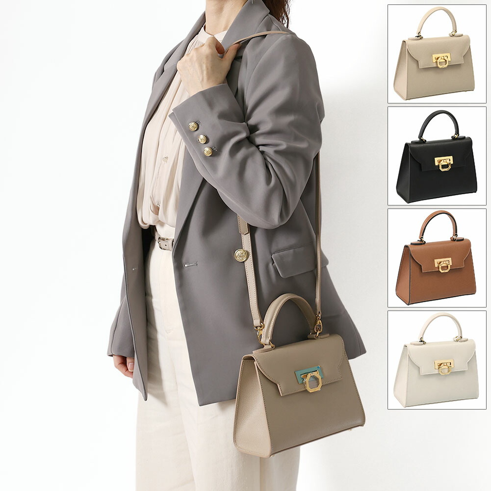 カルボッティ エレナ 旧デザイン 金具 トープ ベージュ レザー ハンドバッグ カルボッティ CARBOTTI ハンドバッグ ショルダーバッグ エレナ