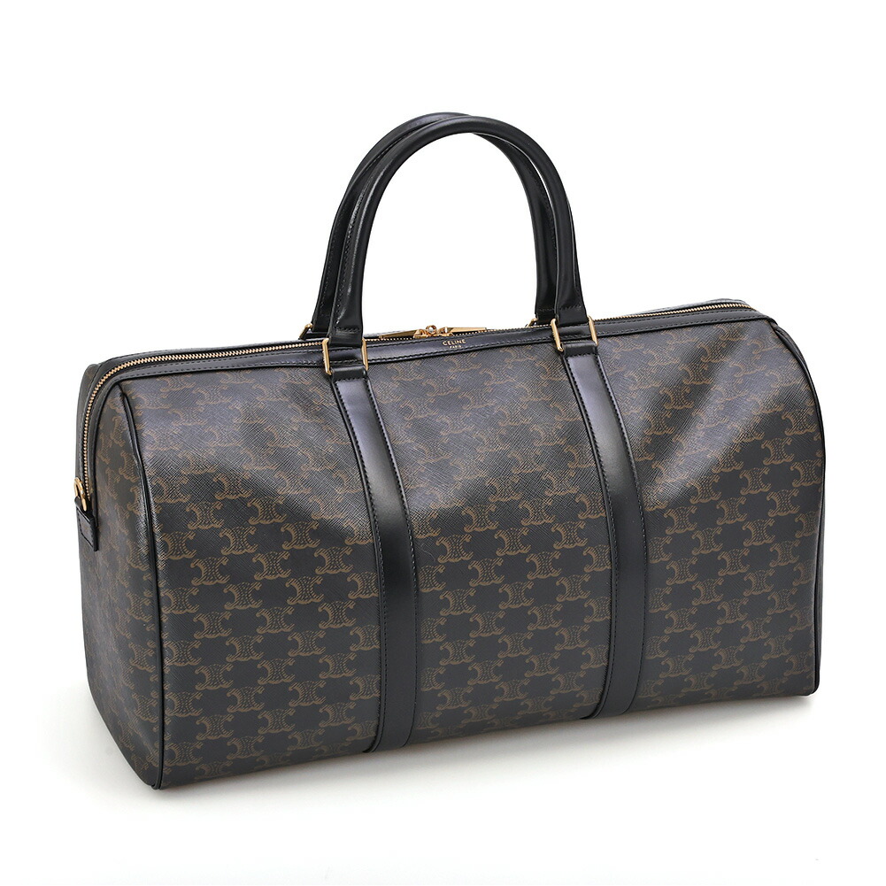 CÉLINE ブラック ダッフルバッグ ☆CELINE☆Celineトリオンフキャンバス/ダッフルバッグ (CELINE
