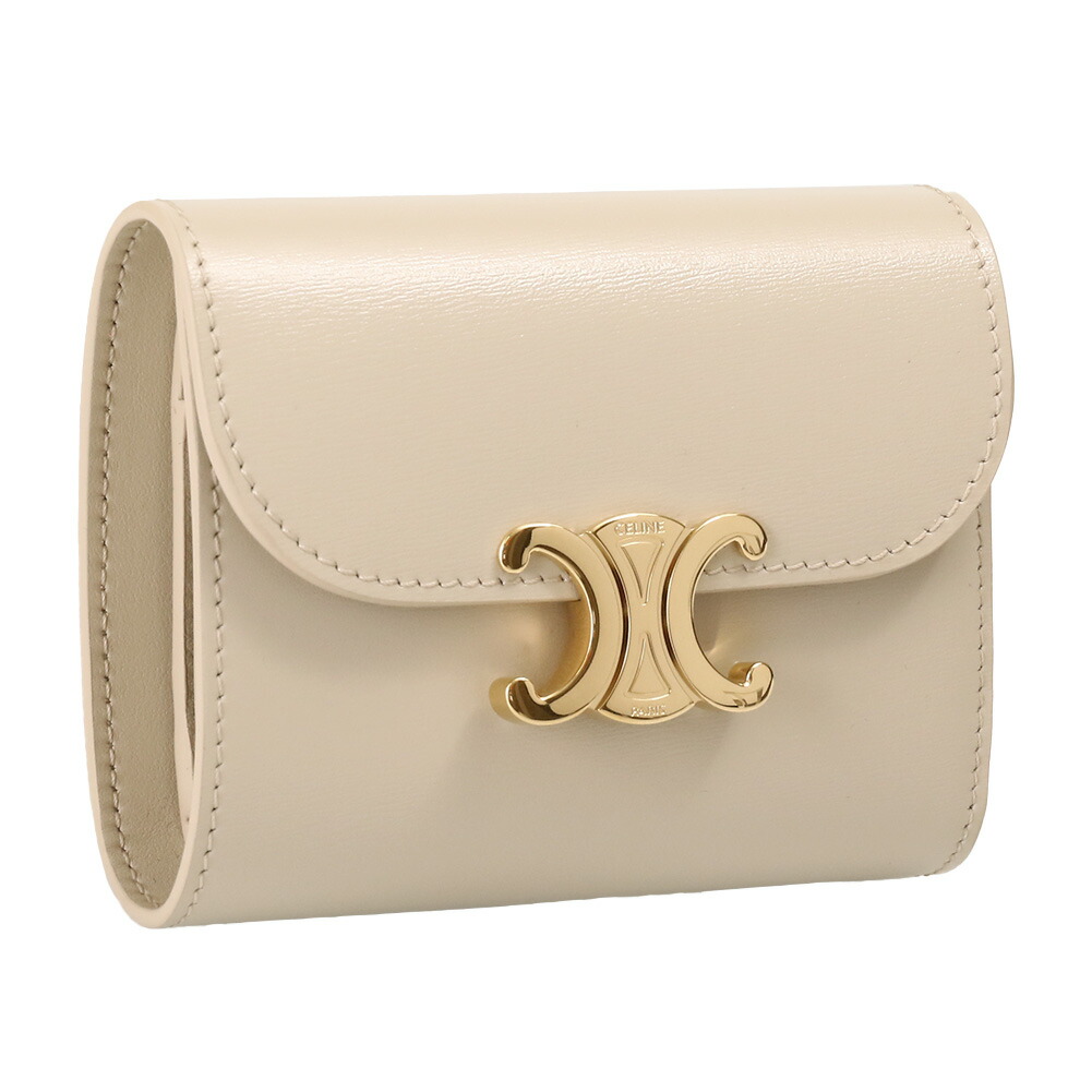 新品同様 箱付き セリーヌ　コインケース コンパクトジップウォレット トリオンフ ◇国内発送◇【CELINE】コンパクトウォレット コインケース付き