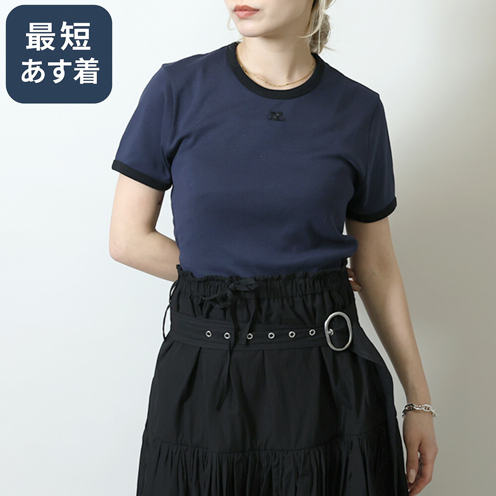 クレージュ　コントラスト　コットン　Tシャツ　ネイビー　ロゴ　Sサイズ 楽天市場】【8/15～18限定・最大2万円OFFクーポン配布中