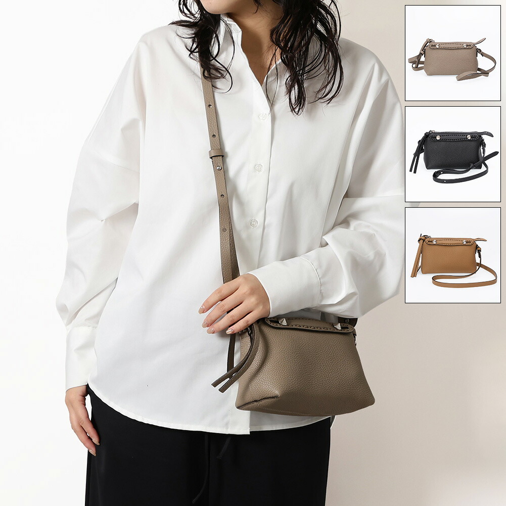〈☆SALE割引〉〈ｸｰﾎﾟﾝ5%OFF〉フェンディ／FENDI &rdquo;バイ ザ ウェイ セレリア ミニ"ハンド&ショルダー&クロスボディ・クラッチバッグ・156目の手縫いステッチ入り(グレー・ブラック・ベージュ) 8BS098 ASU2 F04Y9・F0GXN・F0EMR[返品OK]｜IL TELAIO DUE