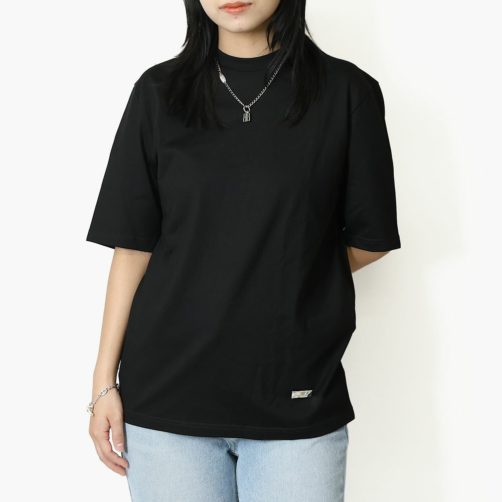 〈SUMMERSALE〉〈ｸｰﾎﾟﾝ5%OFF〉ジルサンダー／JIL SANDER レディース ロゴ 半袖Tシャツ クルーネック (ブラック)J02GC0109 J20073 001／BLACK[返品OK]｜IL TELAIO DUE