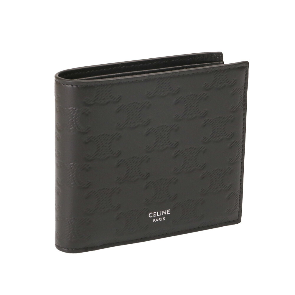 CELINE 二つ折り財布 ブラック/シルバー 楽天市場】CELINE セリーヌ 二つ折り財布 Bi‐fold Wallet with Coin