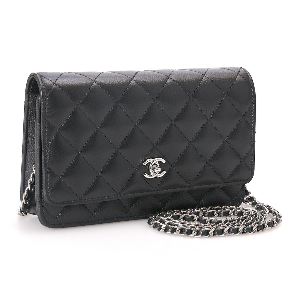 〈ｸｰﾎﾟﾝ5%OFF〉シャネル／CHANEL &rdquo;チェーンウォレット&rdquo;　ミニバッグ・ショルダーバッグ・リストレット付き長財布・ココマーク・CCロゴ・マトラッセ・キャビアスキン(ブラック) AP4241 Y01588 C3906／BLACK[返品OK]｜IL TELAIO DUE