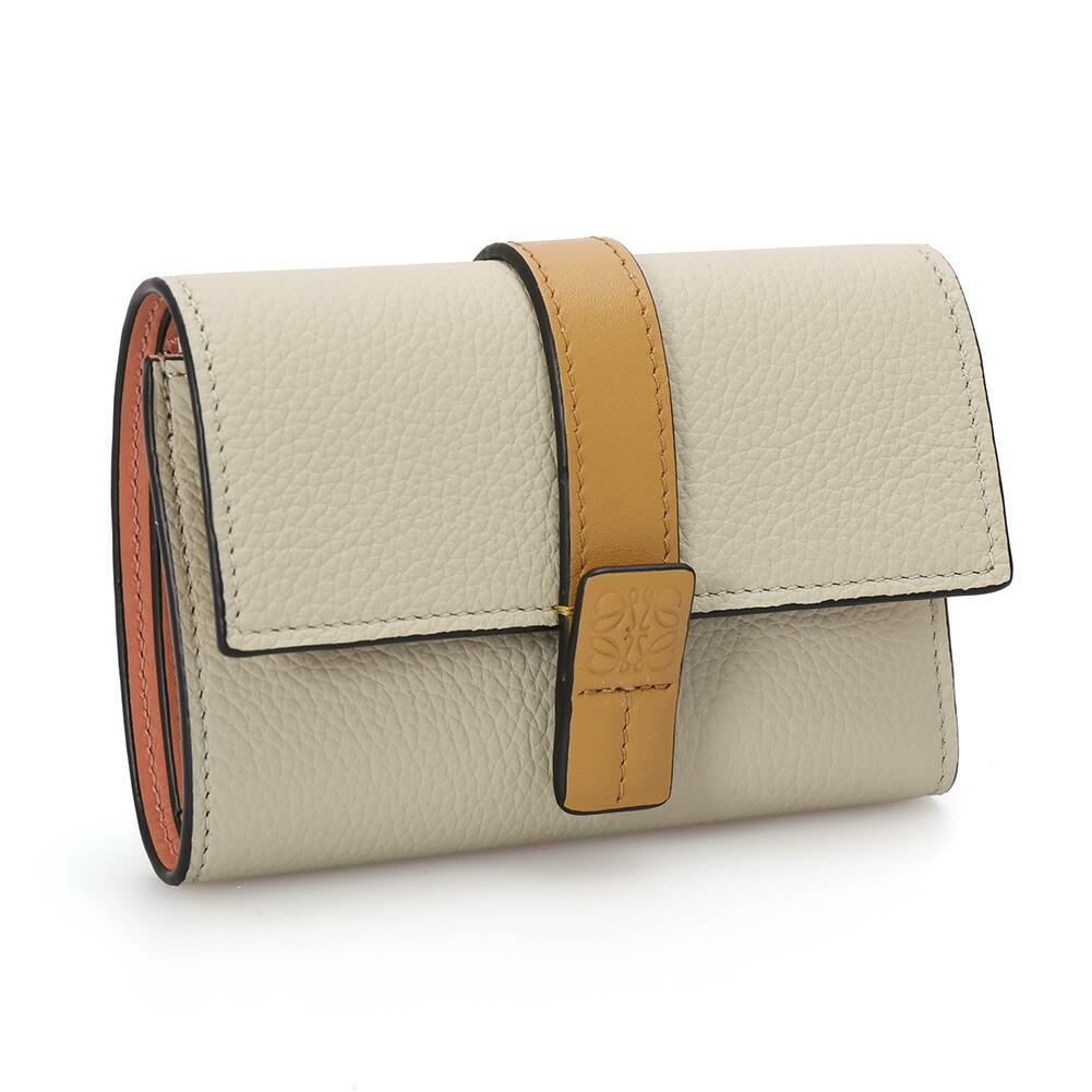LOEWE ロエベ アナグラム コンパクトフラップウォレット ライトゴースト LOEWE ロエベ アナグラム コンパクトフラップウォレット ライト
