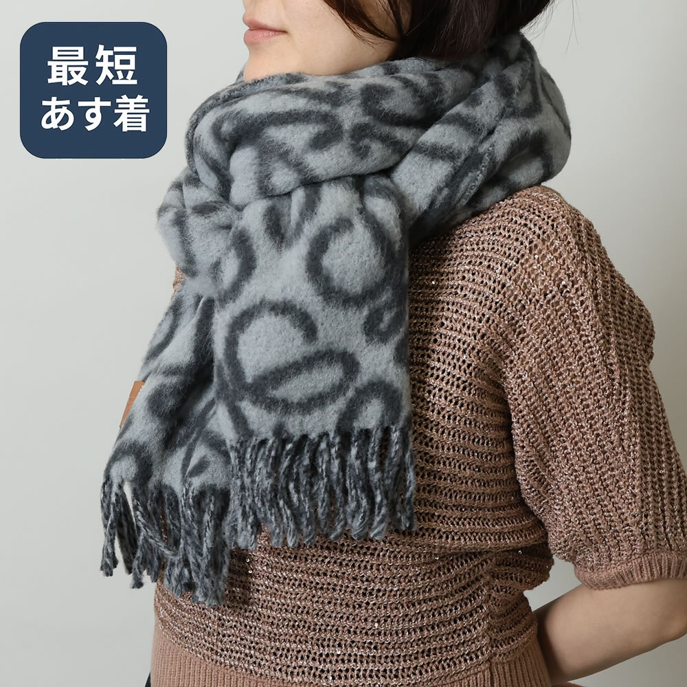 LOEWE ロエベ マフラー スカーフ カシミヤ ウール バイカラー org.jpg