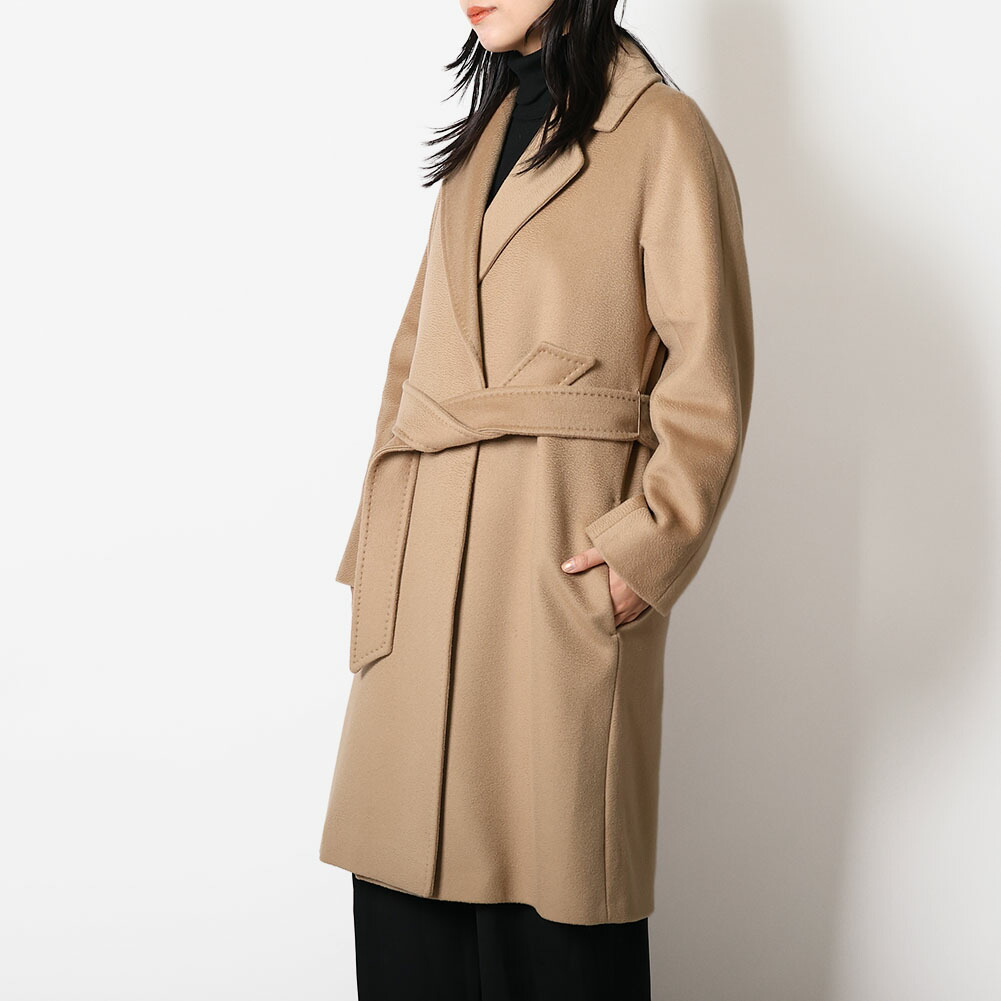 'S Max Mara　ピュアヴァージンウール ダブルフェイスコート　キャメル ポルド] ピュア ヴァージンウール ダブルフェイス コート, camel