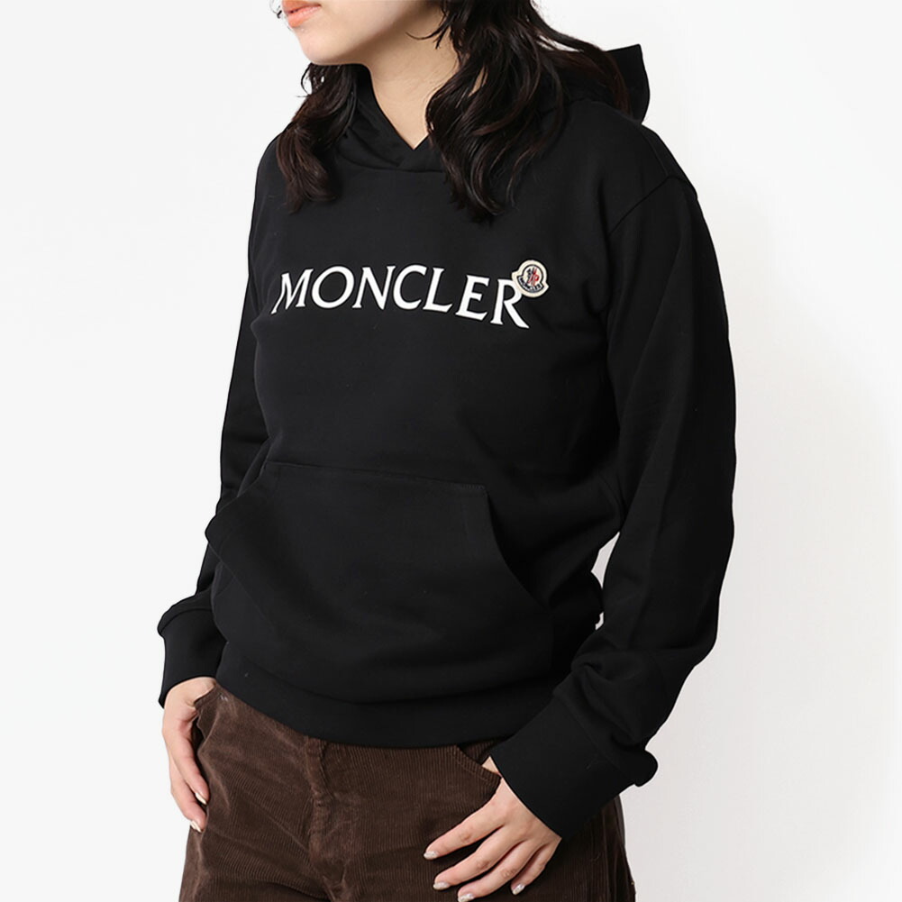 〈ｸｰﾎﾟﾝ5%OFF〉モンクレールジュニア・キッズ／MONCLER JUNIOR KIDS "フーディー" 長袖パーカー・スウェット・フード付き・ロゴ入り(ブラック) L1954 8G00009 89AKM 999／BLACK／12A・14A[返品OK]｜IL TELAIO DUE