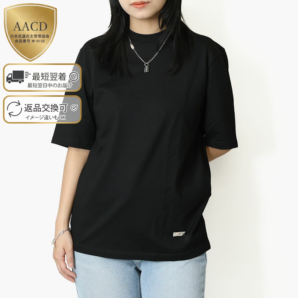 【ｸｰﾎﾟﾝ5%OFF】ジルサンダー／JIL SANDER レディース ロゴ 半袖Tシャツ クルーネック (ブラック)J02GC0109 J20073 001／BLACK[返品OK]