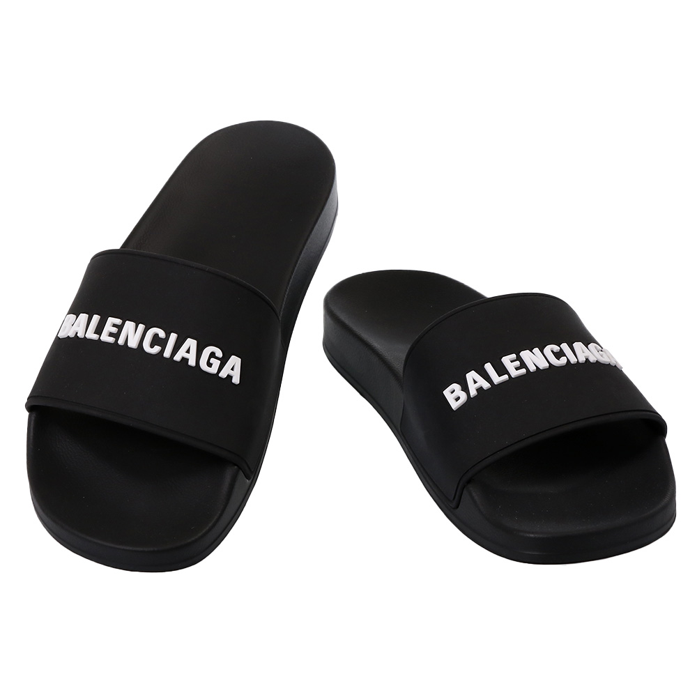 ♦BALENCIAGA♦ラバースライドサンダル エンボス 