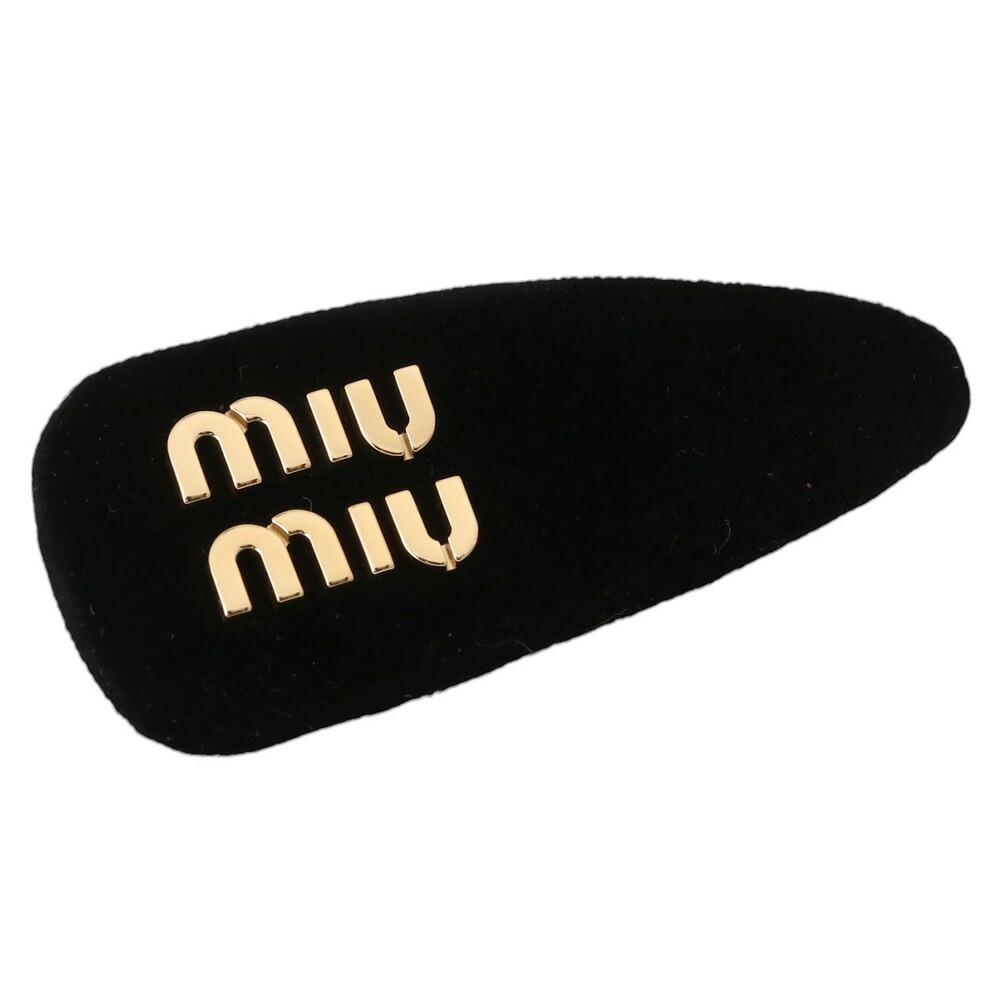 新品MIUMIU miumiu ベルベットヘアクリップ MIU MIU】ベルベットのヘアクリップ