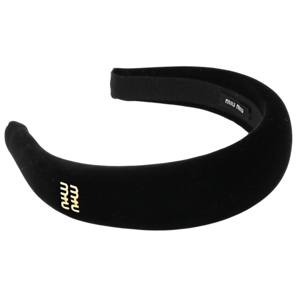 miu miu 黒 スパンコール ヘアバンド miu MIUMIU ミュウミュウ カチューシャ 5IH025 068 レディース
