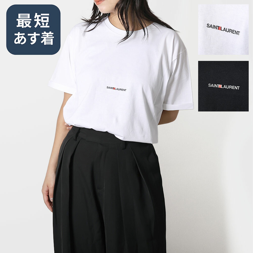 サンローランTシャツ　ホワイト 美品】サンローラン ホワイトTシャツ S 白Tシャツ