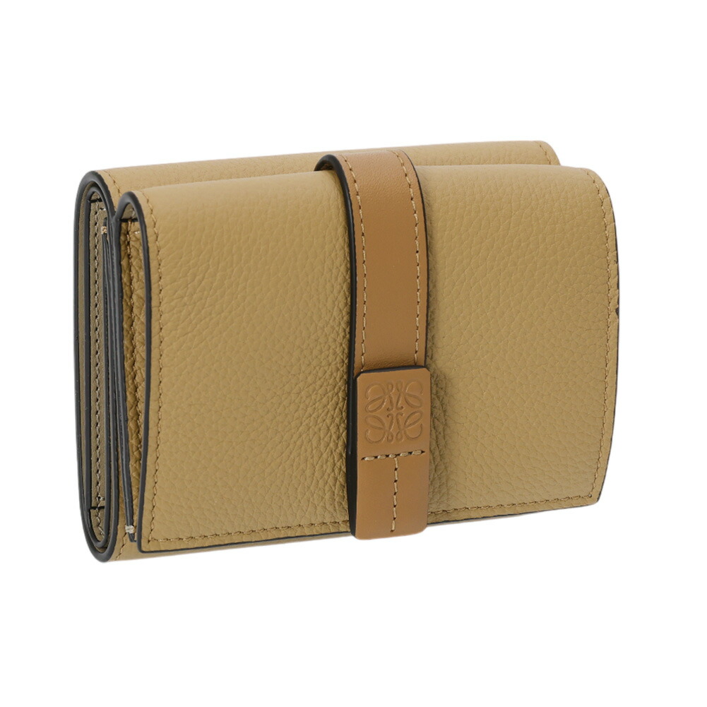 【美品】LOEWE ロエベ トライフォールド ウォレット アナグラム ベージュ LOEWE ロエベ （LOEWE） アナグラム トライフォールド 6cc
