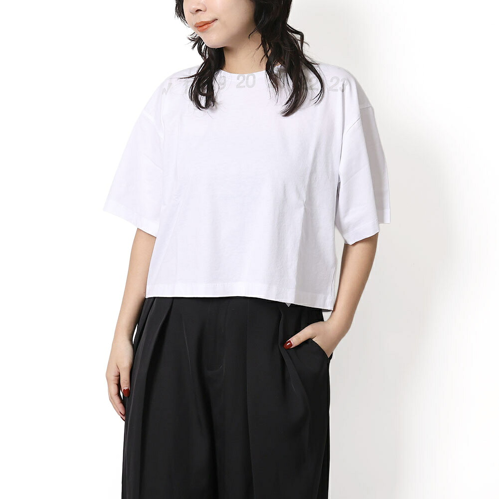 【SUMMER SALE】【ｴﾝﾄﾘｰでP5】エムエムシックスキッズ・メゾンマルジェラ／MM6 KID'S・MAISON MARGIELA　レディース・ガールズ・クルーネック半袖Tシャツ・ロゴ入り・コットン・大人も着用OK(ホワイト) M61017 MM02Y M6100／10Y・12Y・14Y・16Y／WHITE[返品OK]｜イル　テライオ