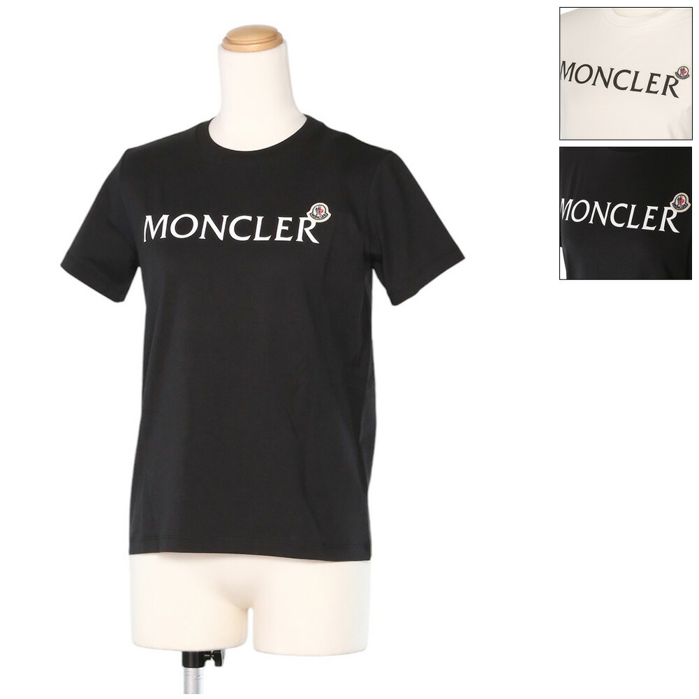 MONCLER ブラック 刺繍デザイン Tシャツキッズ