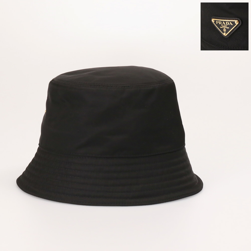 ブラック ファブリック バケットハット | PRADA
