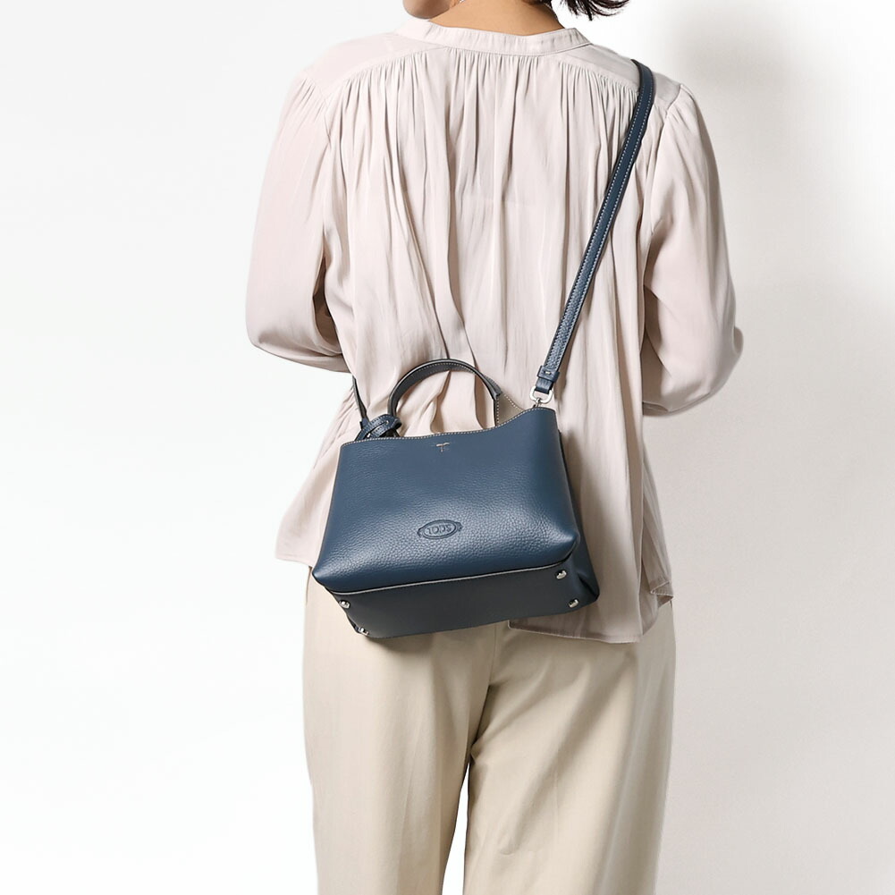 【P5倍】トッズ／TOD'S"レザー バッグ マイクロ" T タイムレス 2WAYハンド&ショルダーバッグ XBWAPAEL000 QRI (ブラック・ブラウン・ホワイト・グレー・ナチュラル・ベージュ) B999・9P13・ 2L64・9P09・4L11・9O15・4L62・4L63・4L64・6L25[返品OK]
