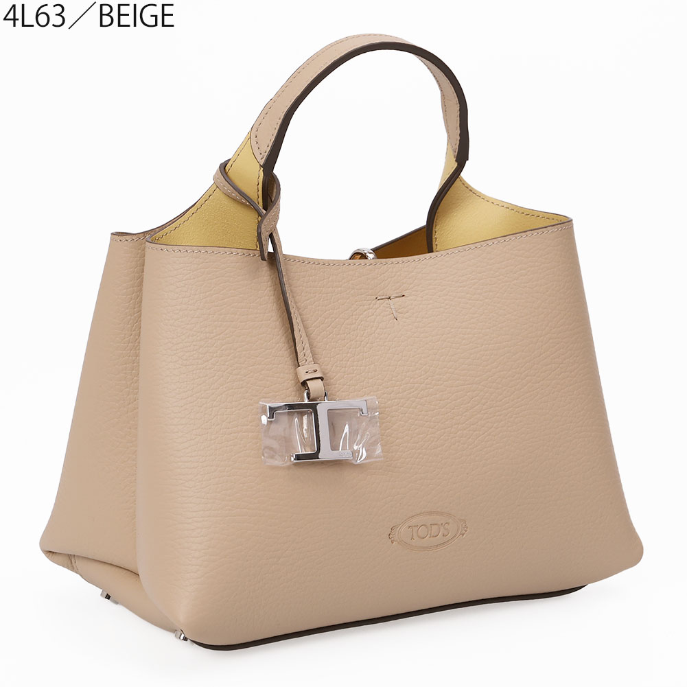 【P5倍】トッズ／TOD'S"レザー バッグ マイクロ" T タイムレス 2WAYハンド&ショルダーバッグ XBWAPAEL000 QRI (ブラック・ブラウン・ホワイト・グレー・ナチュラル・ベージュ) B999・9P13・ 2L64・9P09・4L11・9O15・4L62・4L63・4L64・6L25[返品OK]