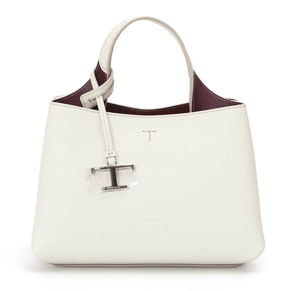 【P5倍】トッズ／TOD'S"レザー バッグ マイクロ" T タイムレス 2WAYハンド&ショルダーバッグ XBWAPAEL000 QRI (ブラック・ブラウン・ホワイト・グレー・ナチュラル・ベージュ) B999・9P13・ 2L64・9P09・4L11・9O15・4L62・4L63・4L64・6L25[返品OK]