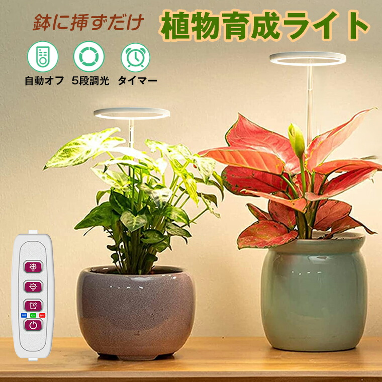 【SMARUP】LED 植物 成長 育成 ライト 室内観葉植物 水耕栽培 楽天市場】植物育成ライト LED タイマー 植物育成LED 観葉植物