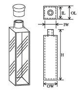 水晶独居室 旗がしら付螢光(全面澄み切った） T-13-UV-10