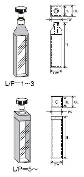 石英セル　テフロン栓付標準(2面透明）　T-21-UV-10